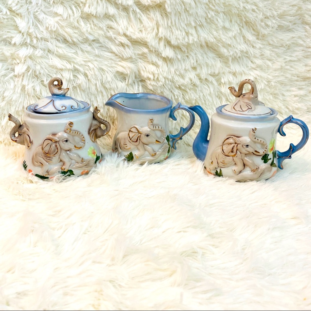 Children’s- Porcelain Elephant Tea Set